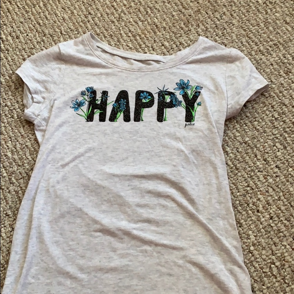 Shirt with the word “Happy” on it